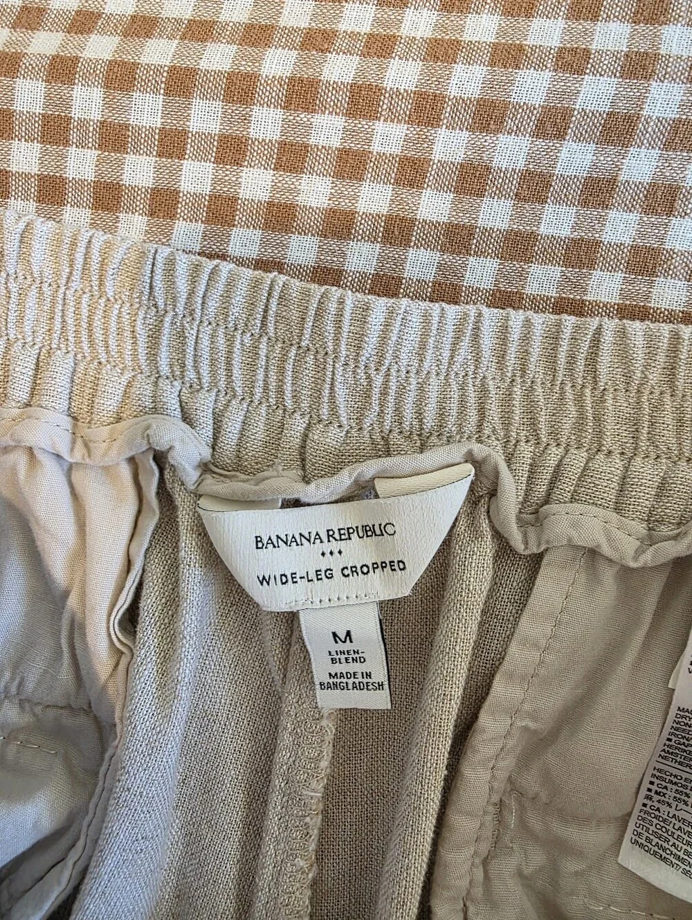 Banana Republic Linen Blend Wide Leg Pants M